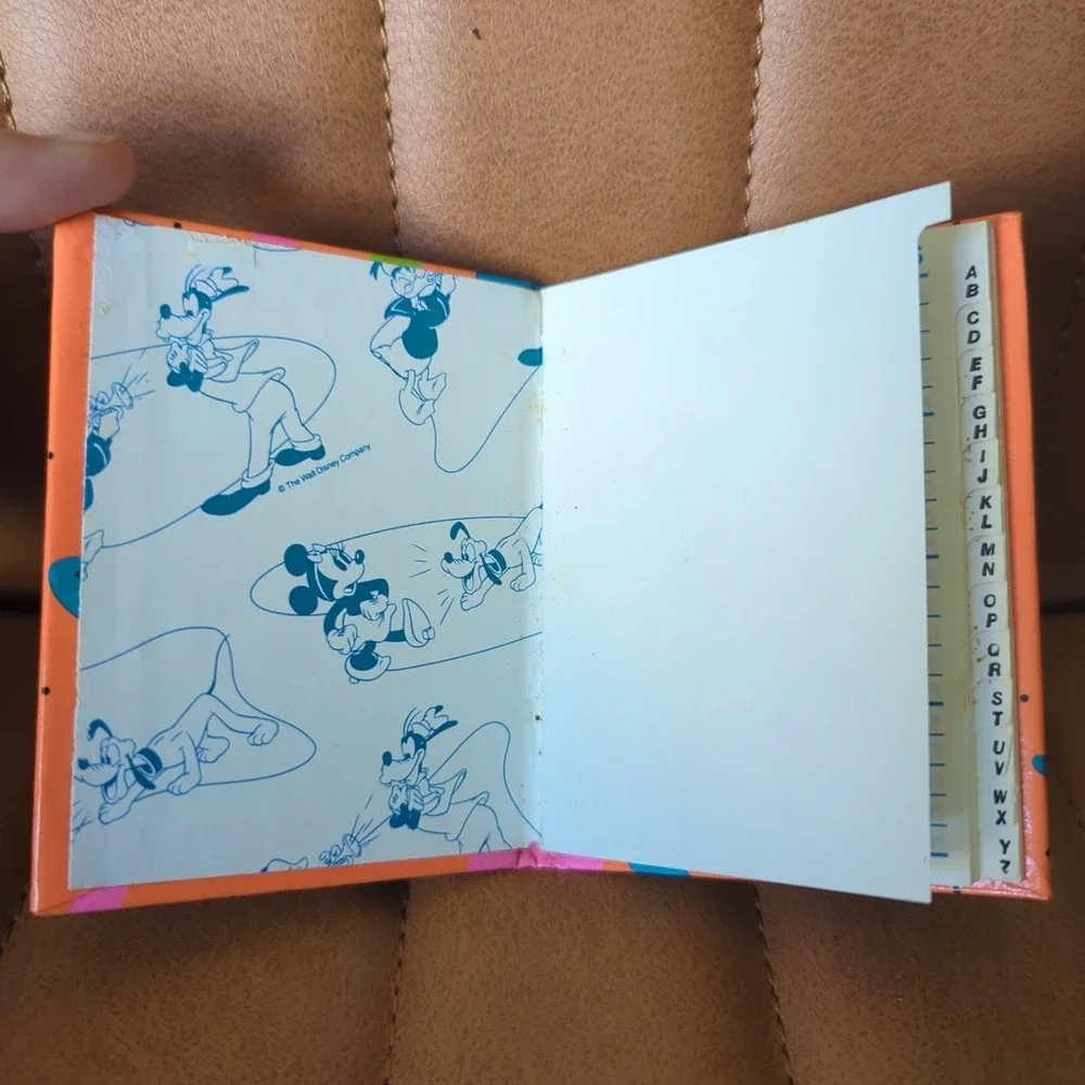 Vintage Disney Address Book‎ 1991 Mead Never Used Taiwan Goofy Donald Duck